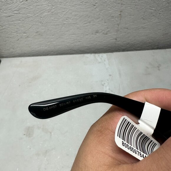 Dolce & Gabbana Sunglasses DG4437 501/87 Black Frame And Lenses - Picture 6 of 6